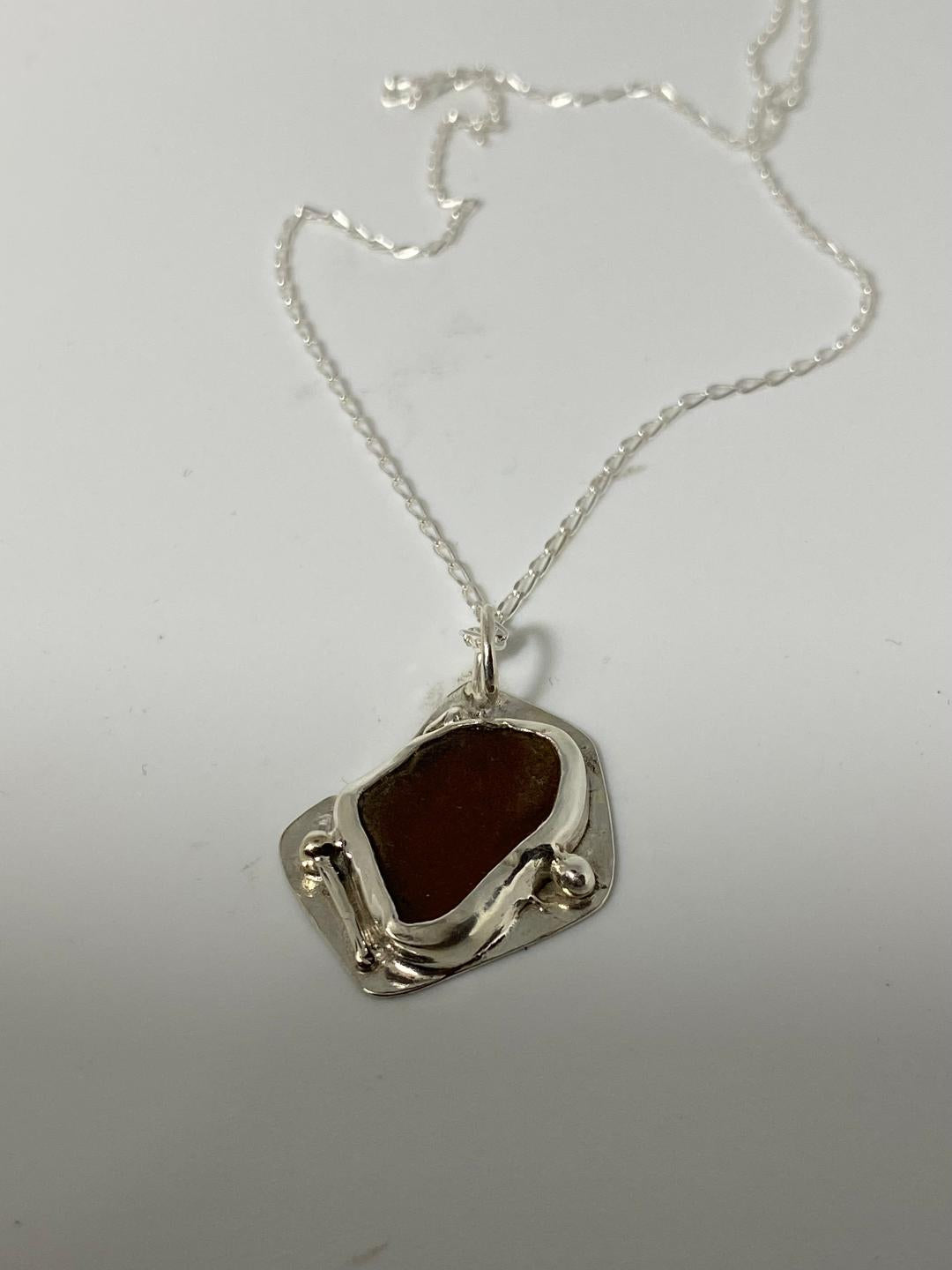 Amber_Sea_Glass_Silver_Pendant_3