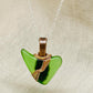 Green Sea Glass Small Triangle Necklace.j