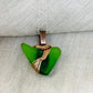 Green Sea Glass Small Triangle Necklace.j