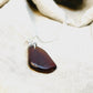 Dark Amber Sea Glass wire wrapped Necklace