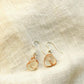 Clear Colour Sea Glass Earrings with Copper Tone Wire Wrap