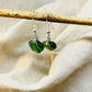 Sea Glass Earrings in Dark Green