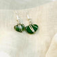 Sea Glass Earrings in Dark Green