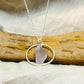 Sterling Silver Sea Glass Necklace in a Lavender Colour