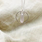 Sterling Silver Sea Glass Necklace in a Lavender Colour