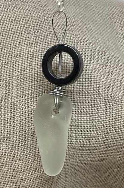 Clear Sea Glass Necklace